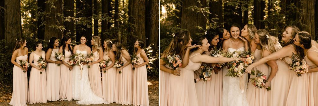 blush bridesmaids dresses photos SF BAY