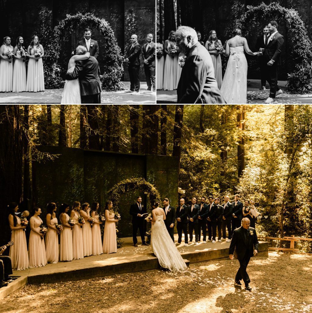 photos of dad giving bride away, sf wedding photographer