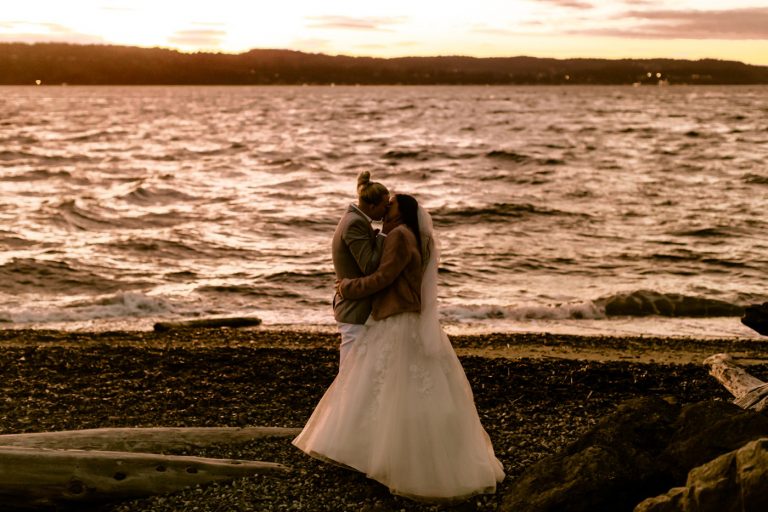 Lighthouse park sunset dusk portraits LGBTQ ally seattle Rosehill Community Center wedding photographer
