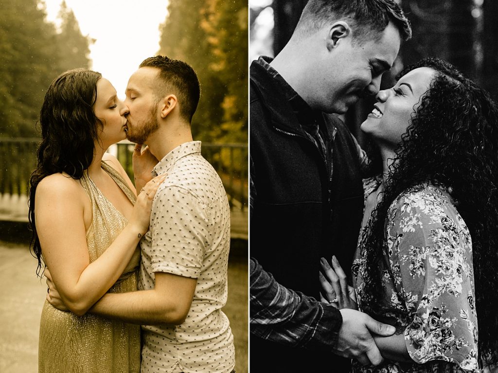 Cute close up engagement photos in Seattle