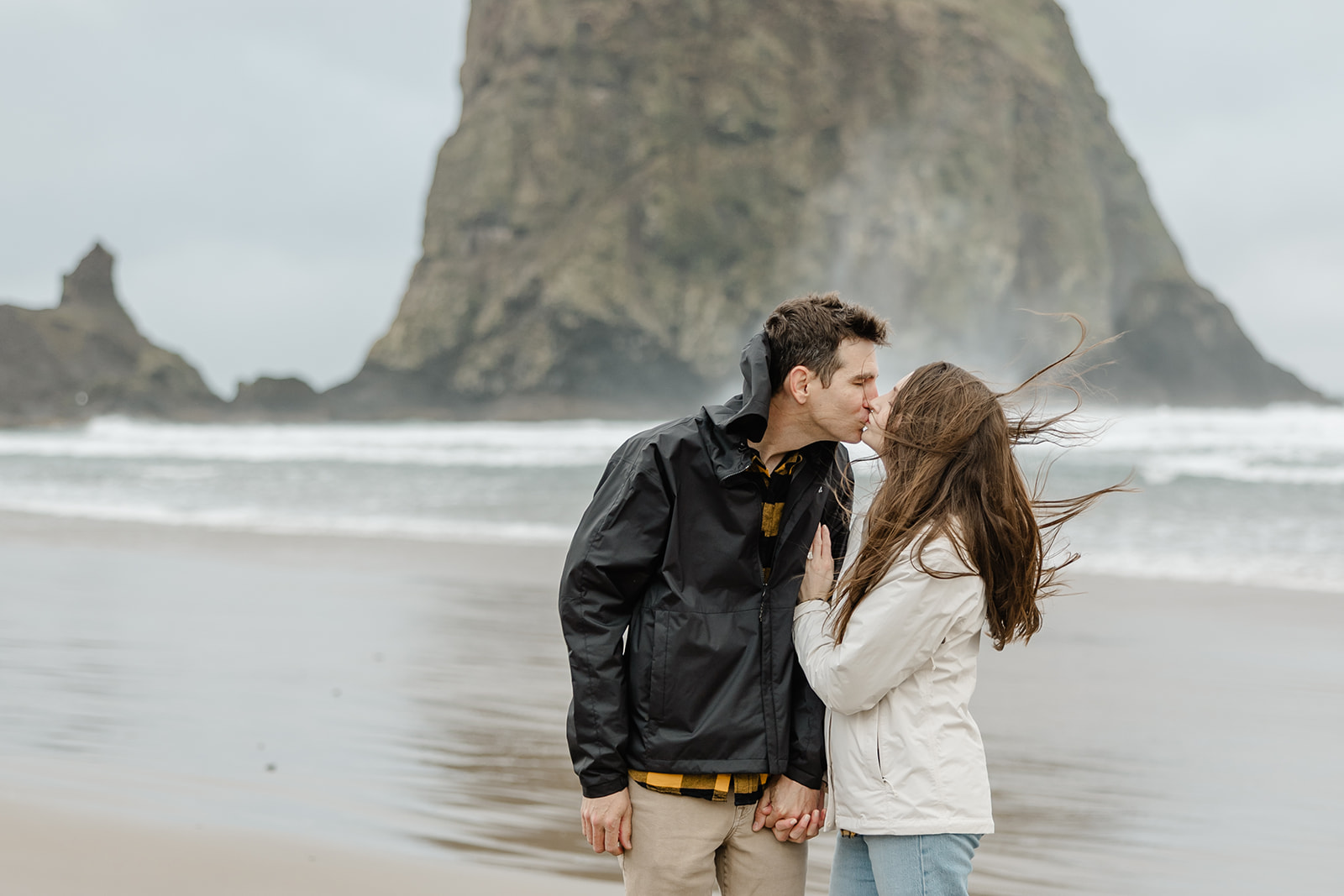 engagement session at haystack rock
