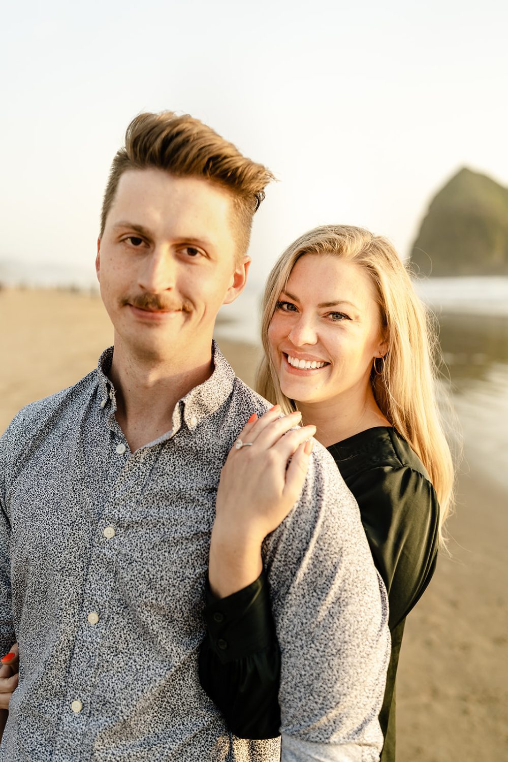haystack rock engagement pictures