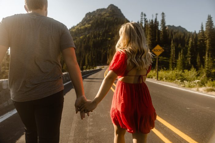 mount rainier engagement photos