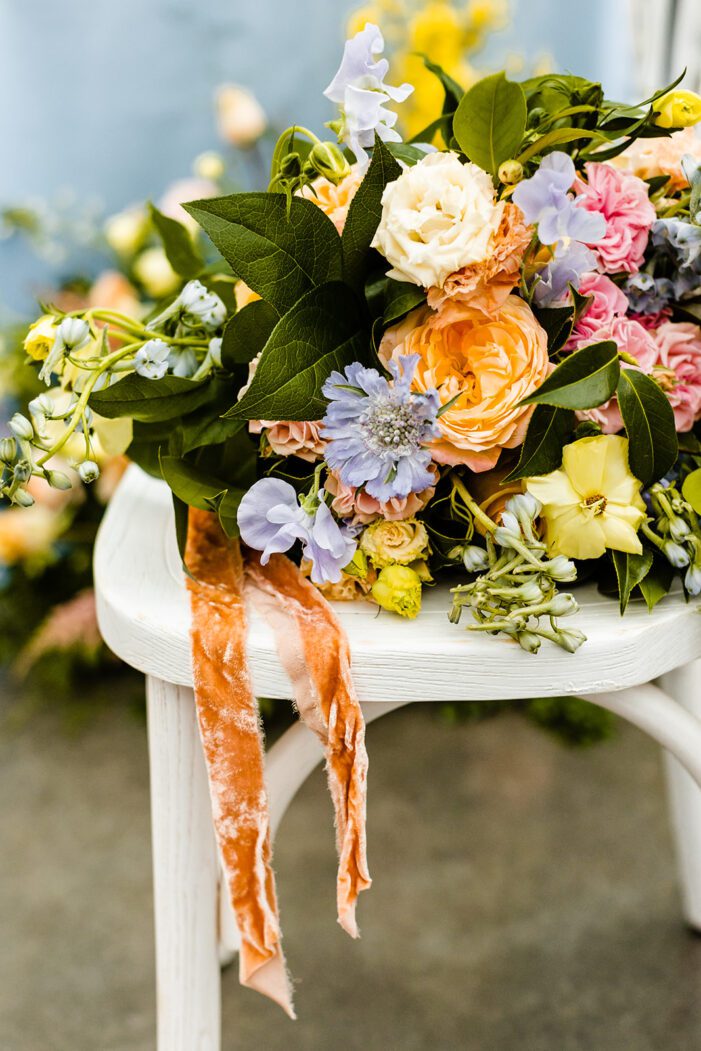 colorful wedding bouquet