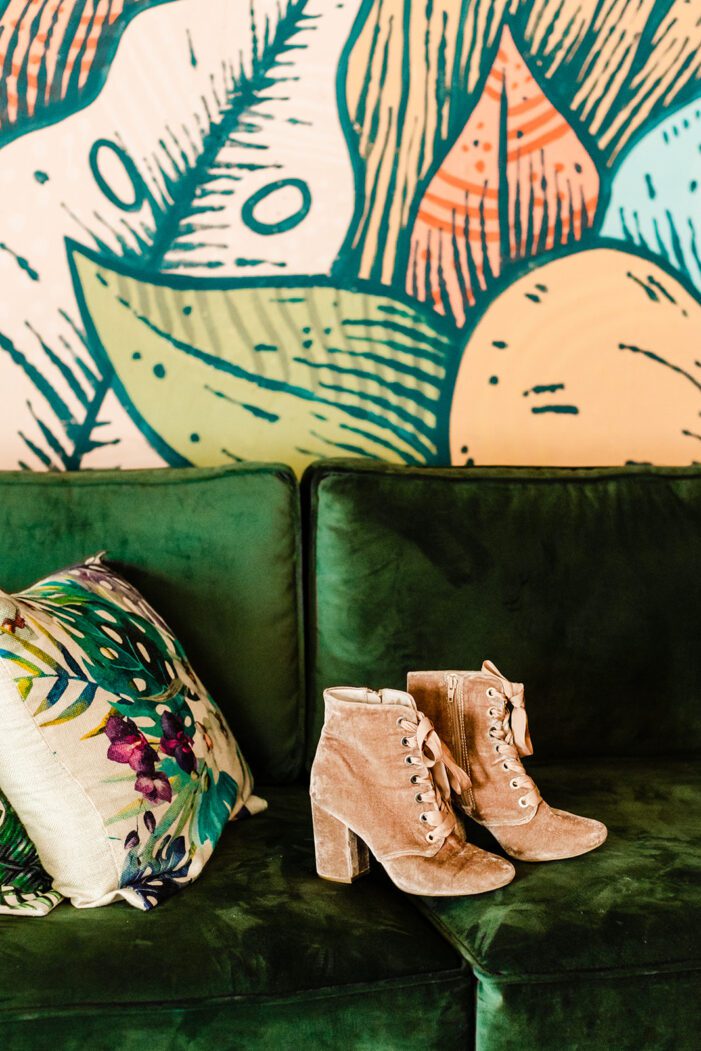 pink wedding shoes