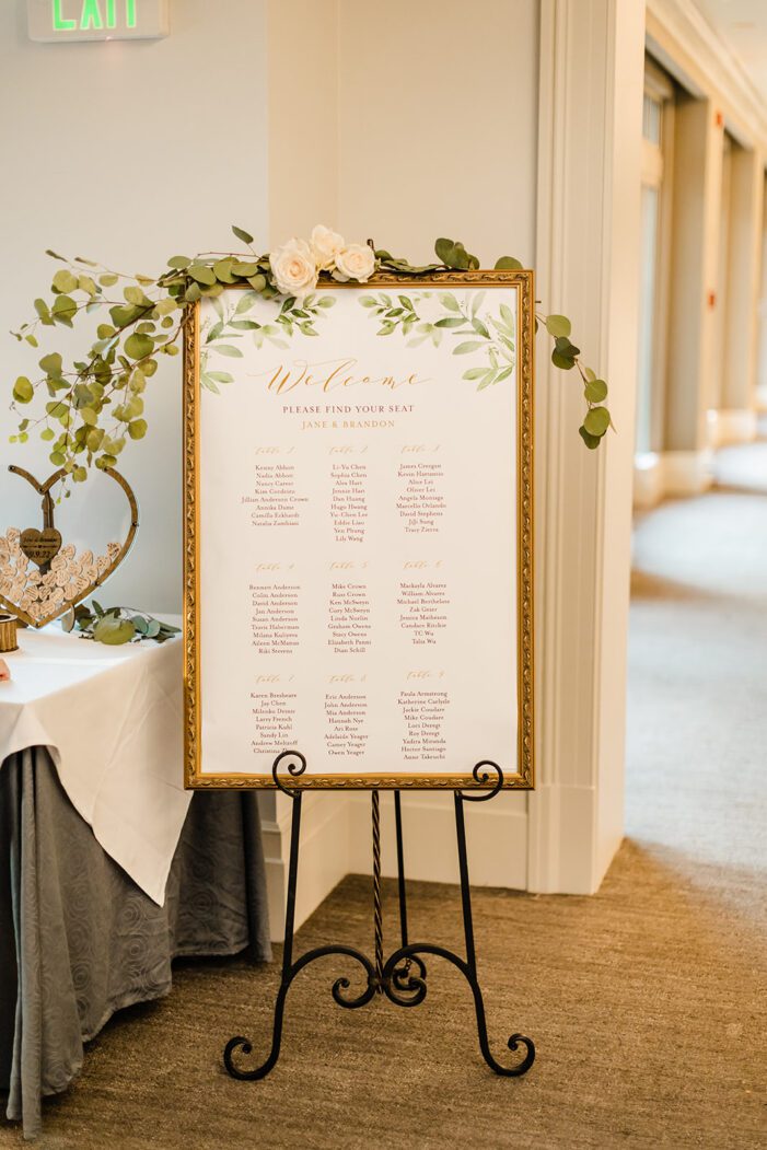 wedding seating chart