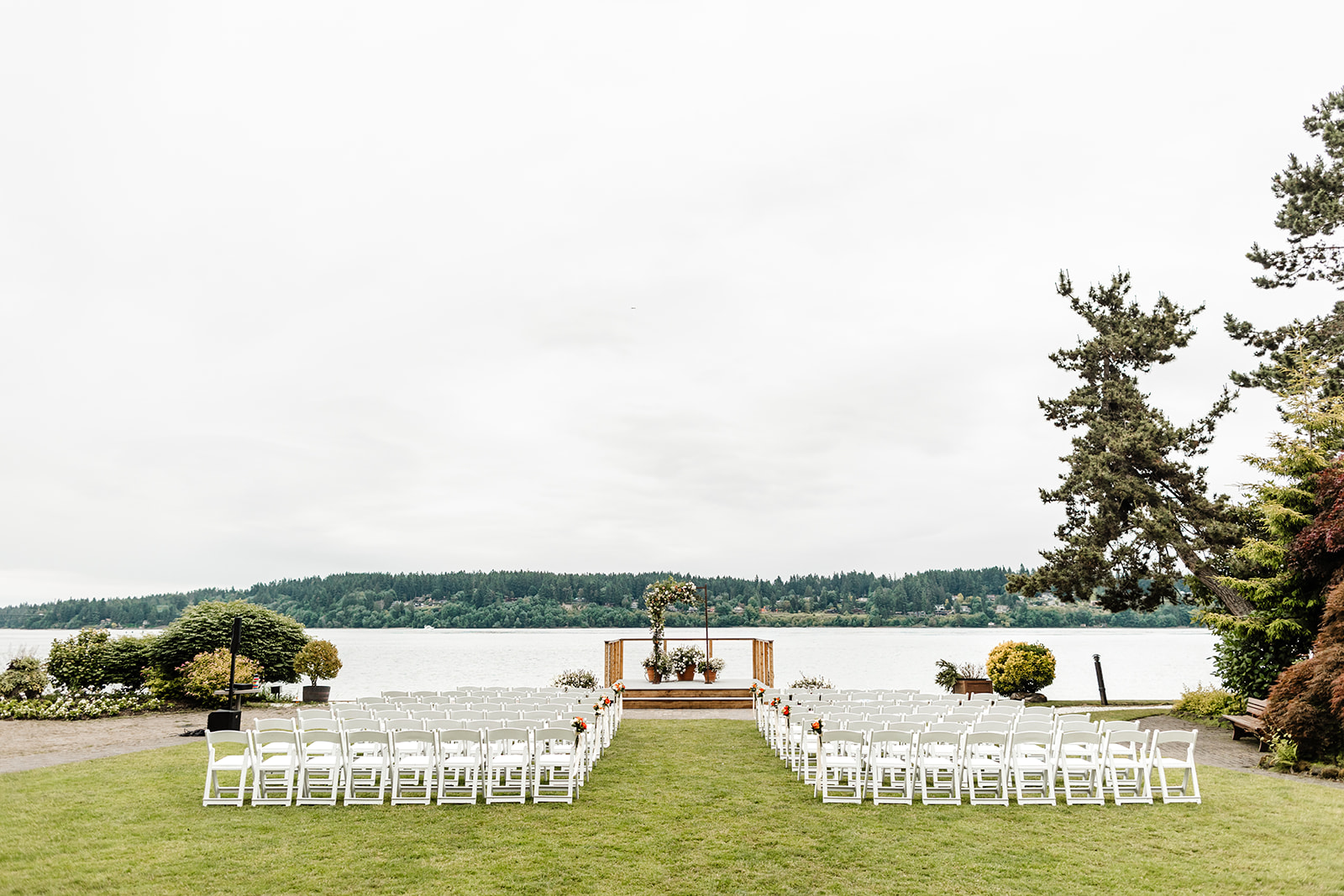 ceremony set up at kiana lodge