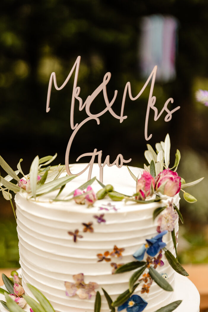 whimsical wedding cake