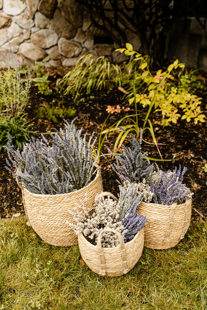baskets filled with lavender