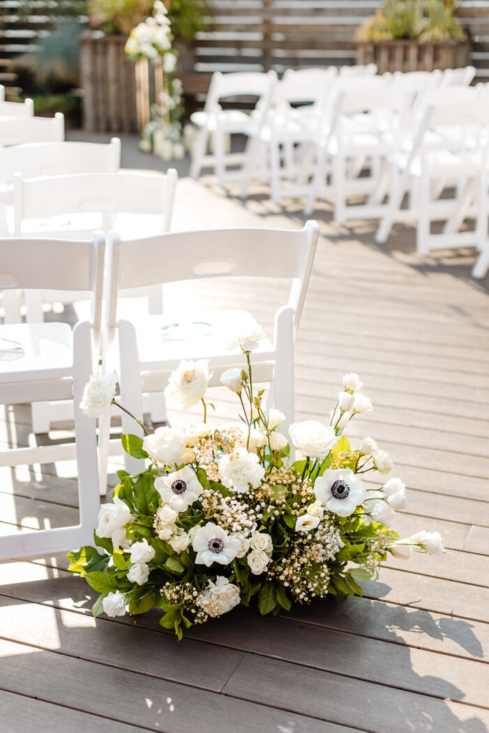 wedding ceremony details at within sodo wedding venue