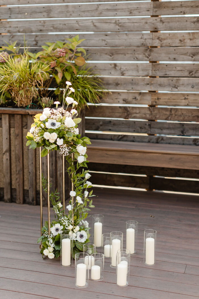 wedding ceremony details at within sodo wedding venue