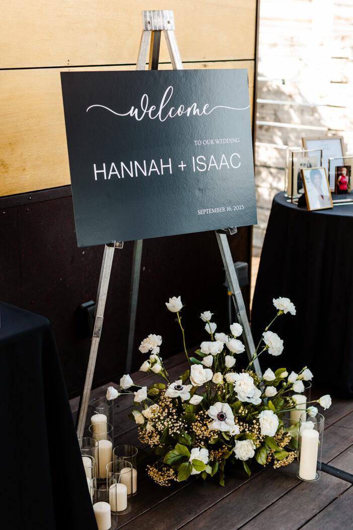 wedding ceremony details at within sodo wedding venue