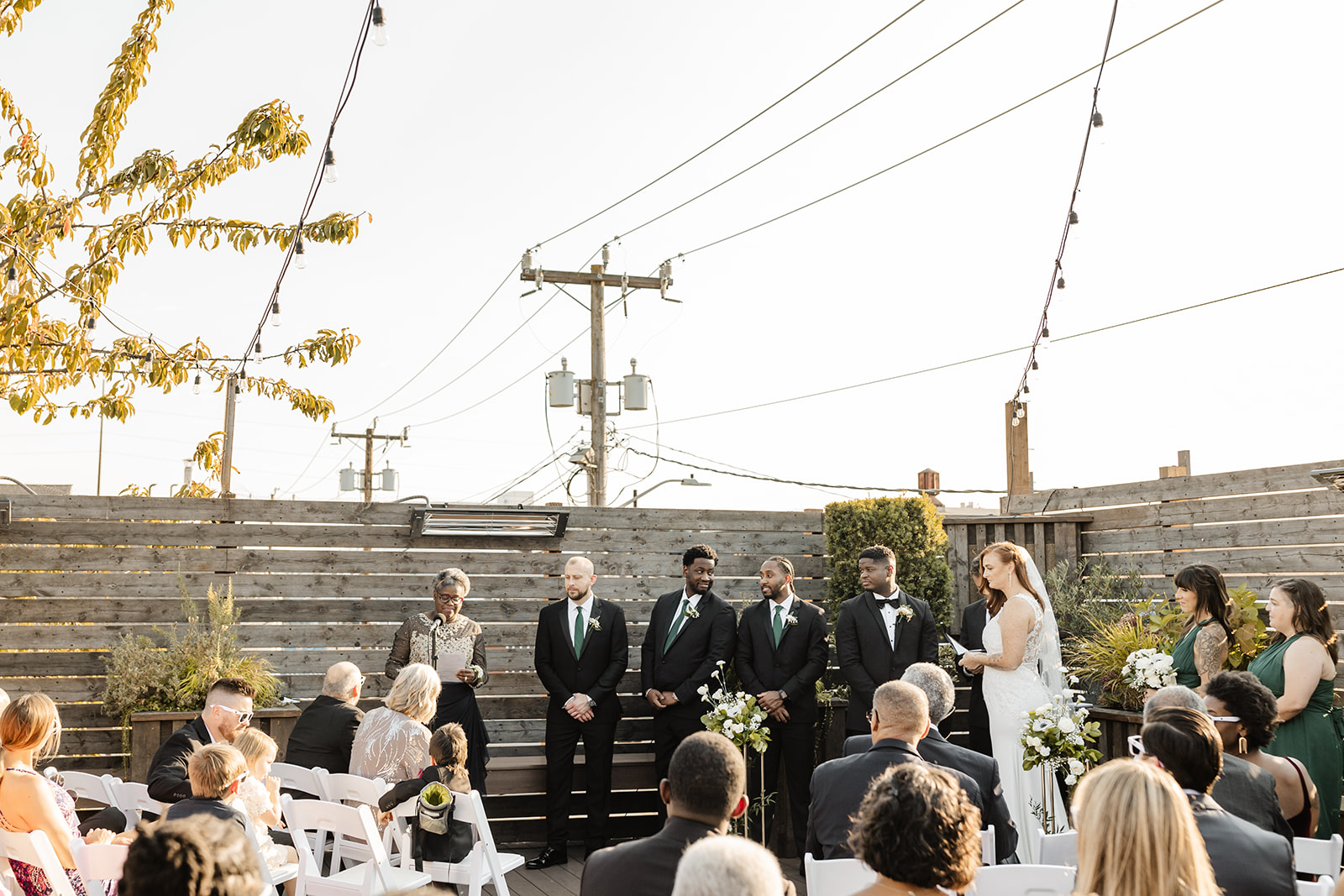guest speaks during wedding ceremony at Within Sodo