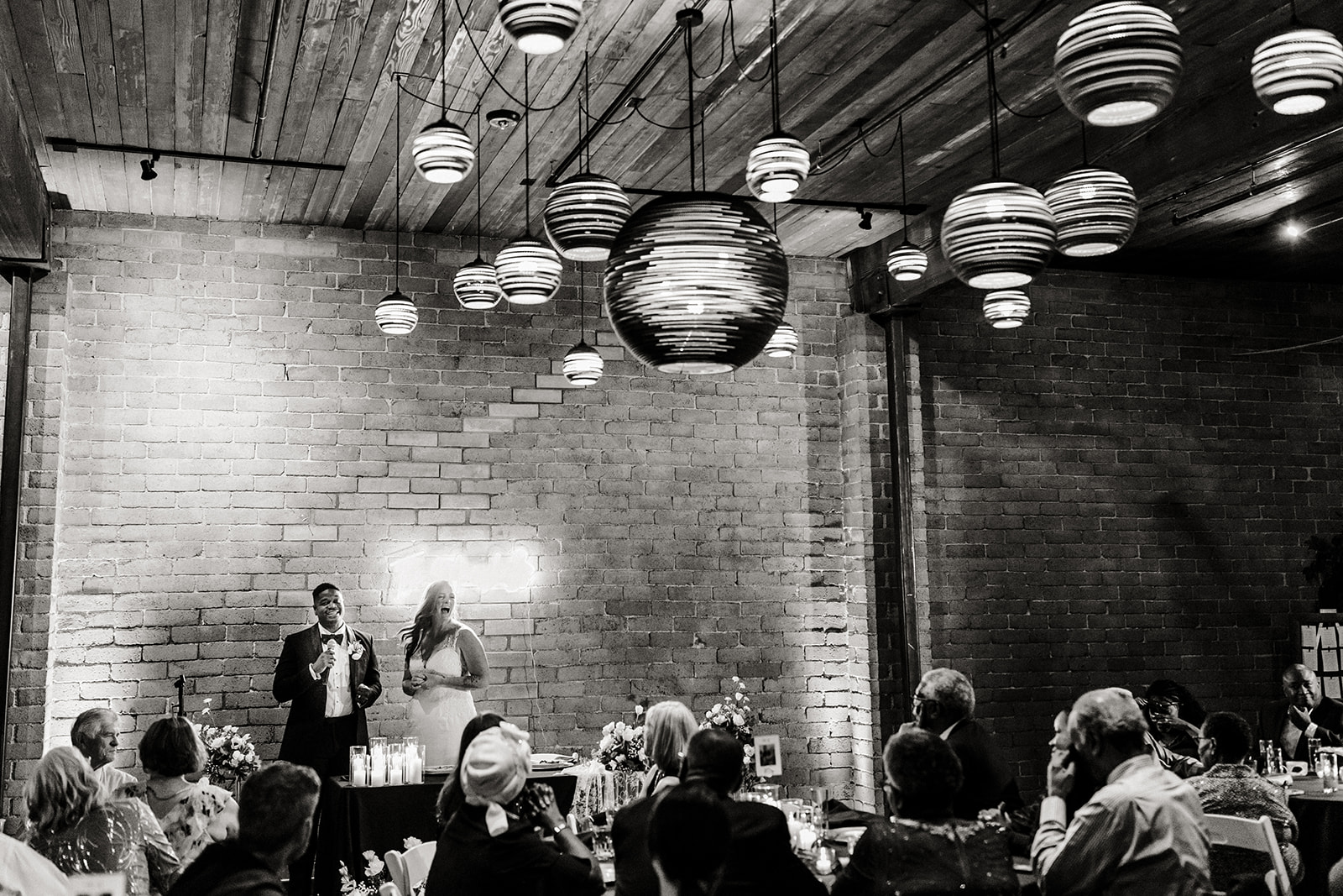 bride and groom give speech at Within Sodo wedding
