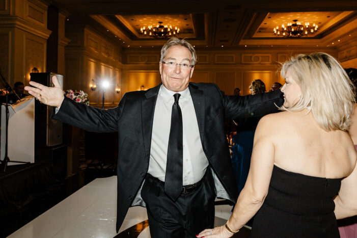 wedding guests dance at vegas wedding