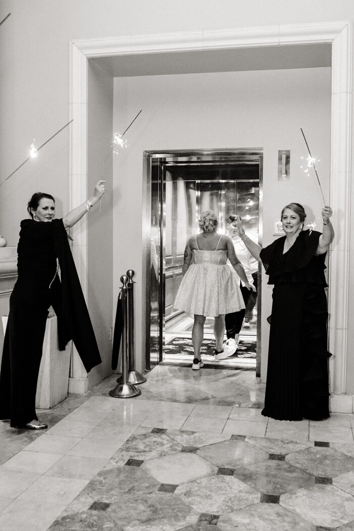 two brides leave a vegas wedding