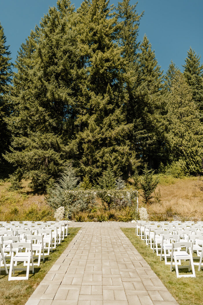ceremony site at evergreen meadows