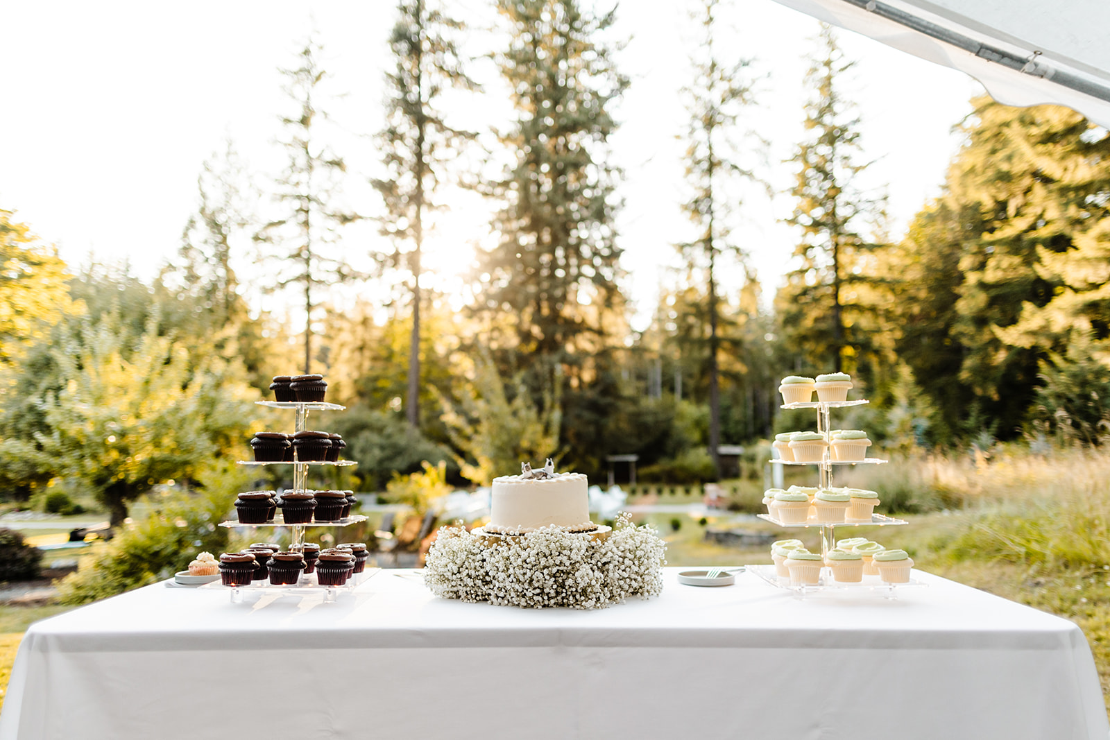 cake table at wedding