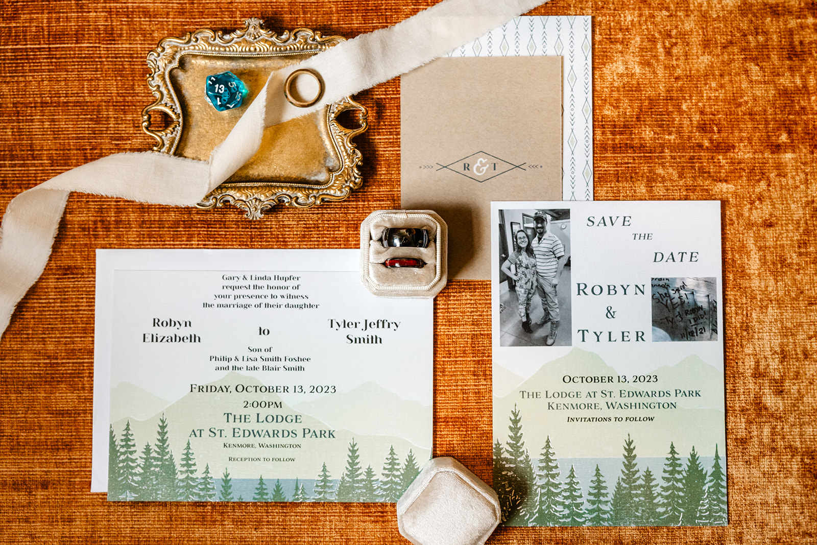 orange wedding suite