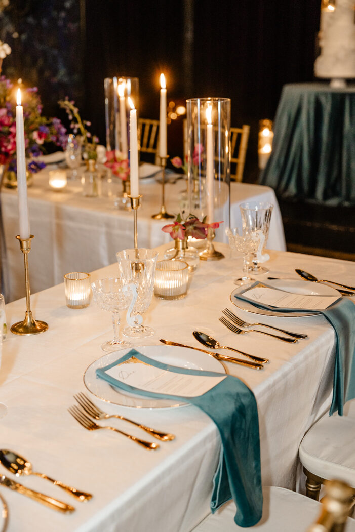 romantic wedding tablescape