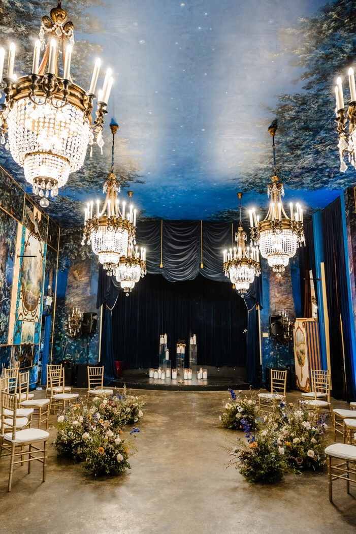 wide of wedding ceremony at The Ruins