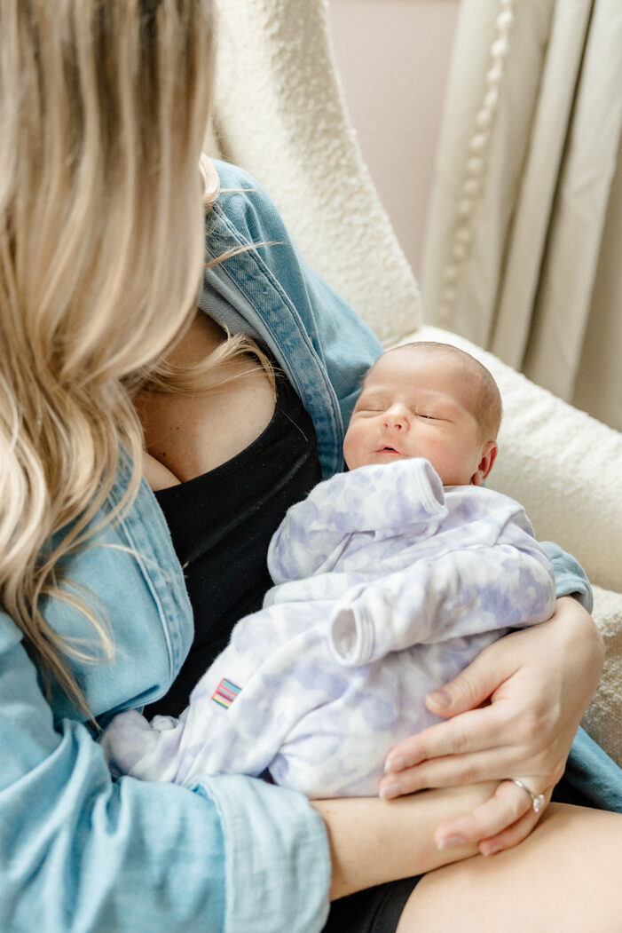 newborn in moms arms
