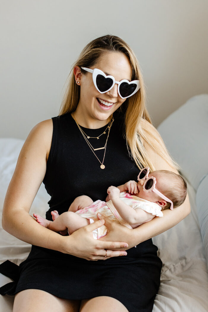 mom and baby wear fun sunglasses