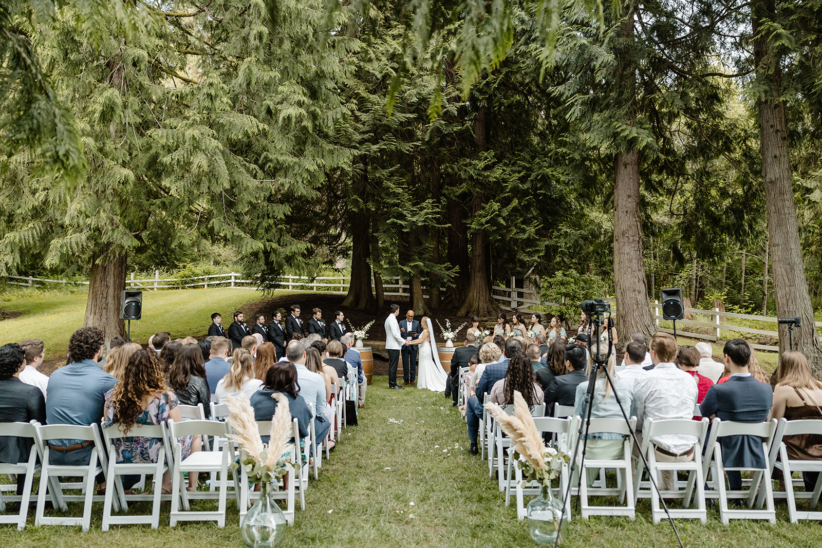 wedding ceremony at Chateau Lill