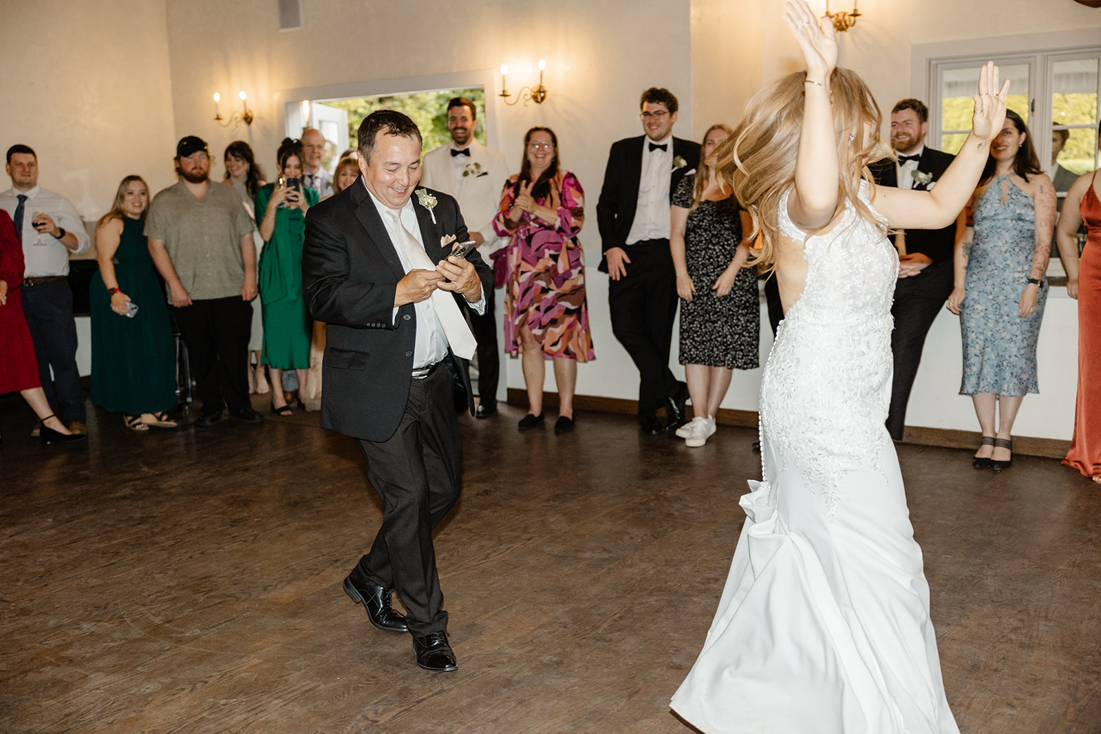 bride dances with dad