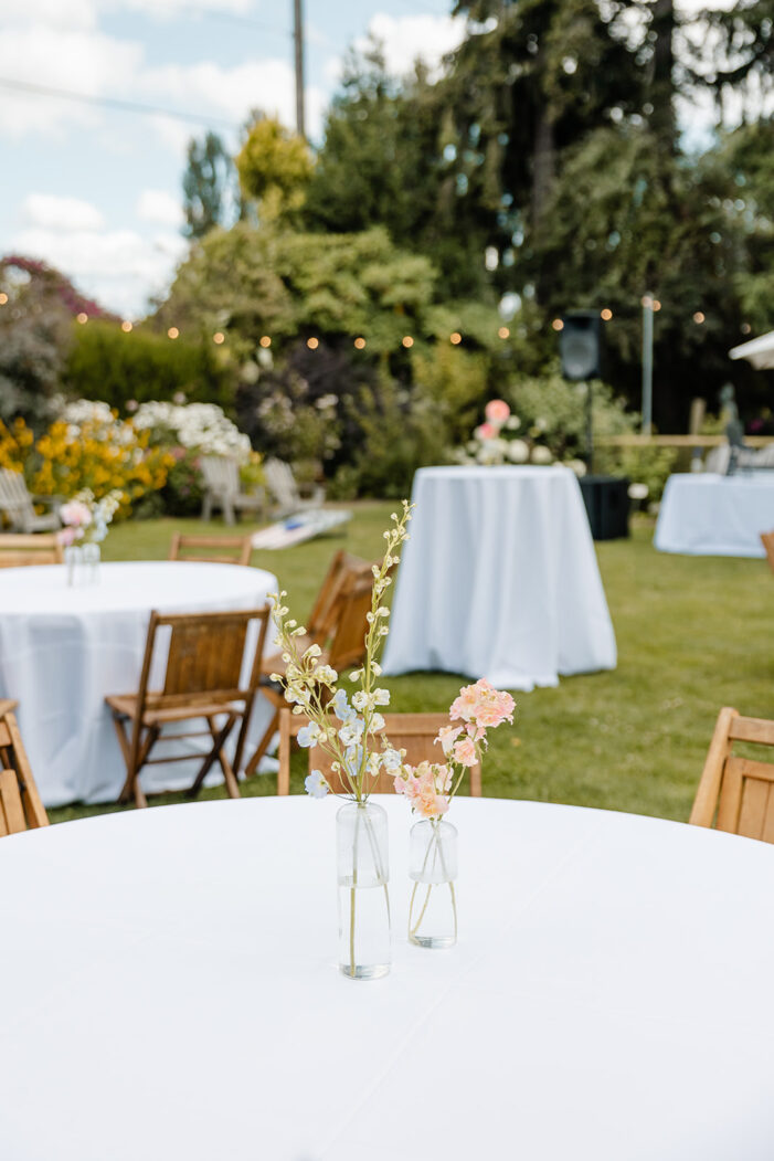 reception design at Christianson's Nursery