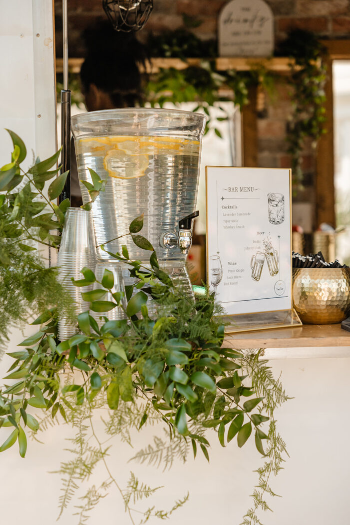 reception design at Christianson's Nursery