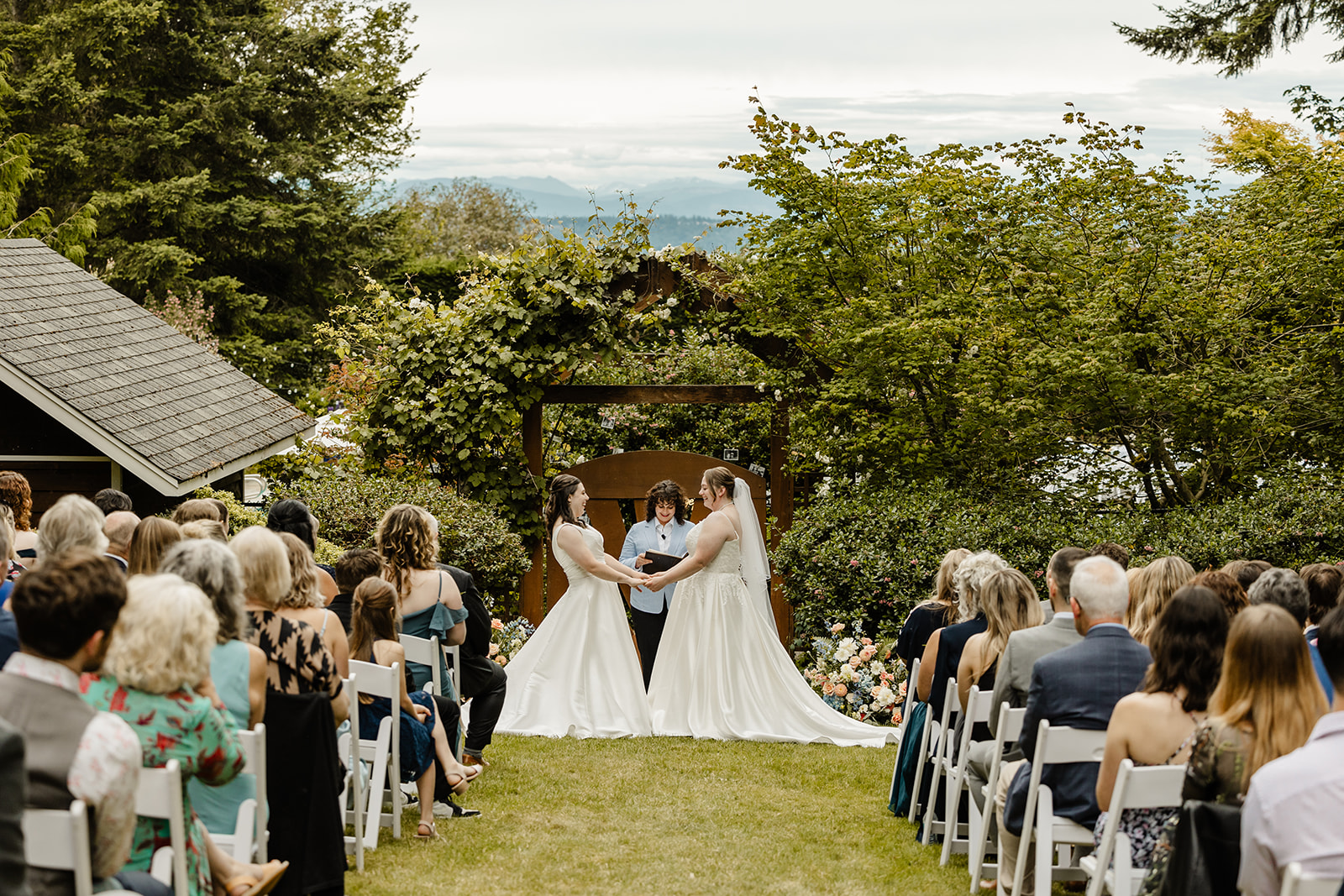 brides at ceremony vashon