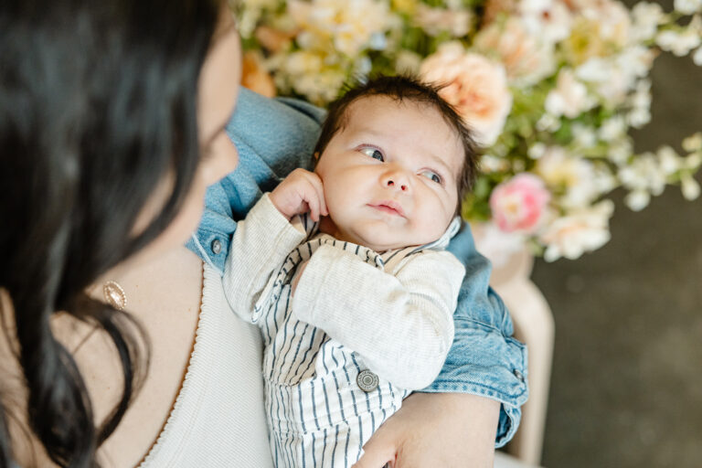 baby in mom's arms
