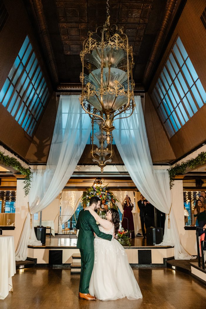 bride and groom first dance