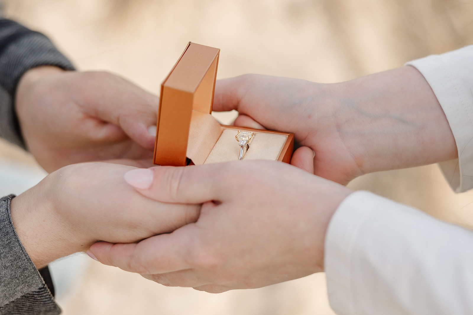 diamond ring in ring box