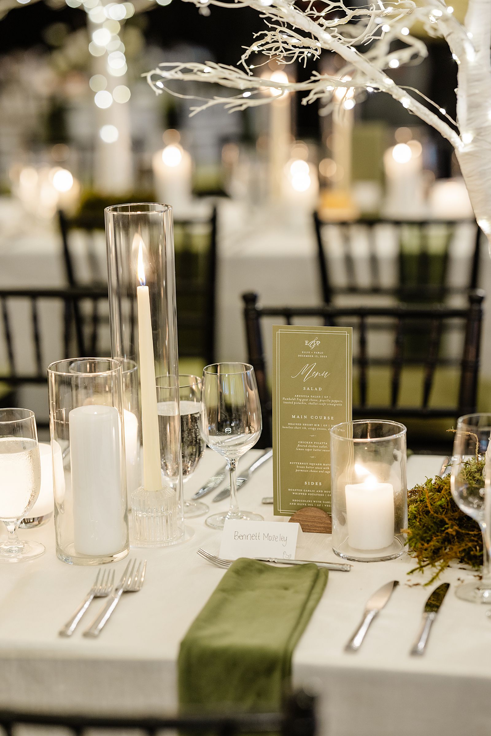 green winter wedding color scheme inspiration