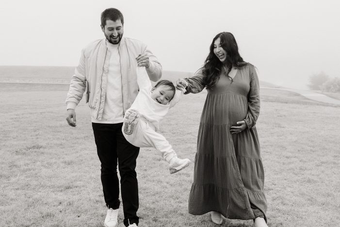 maternity session on beach