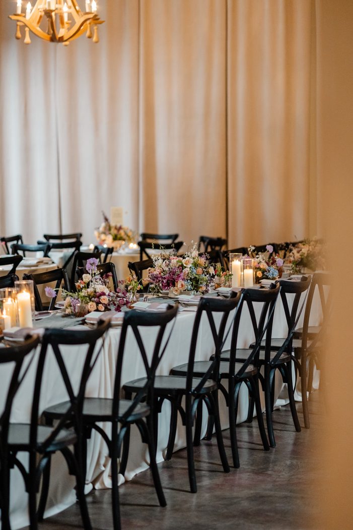 reception set up at Hideaway Cellars