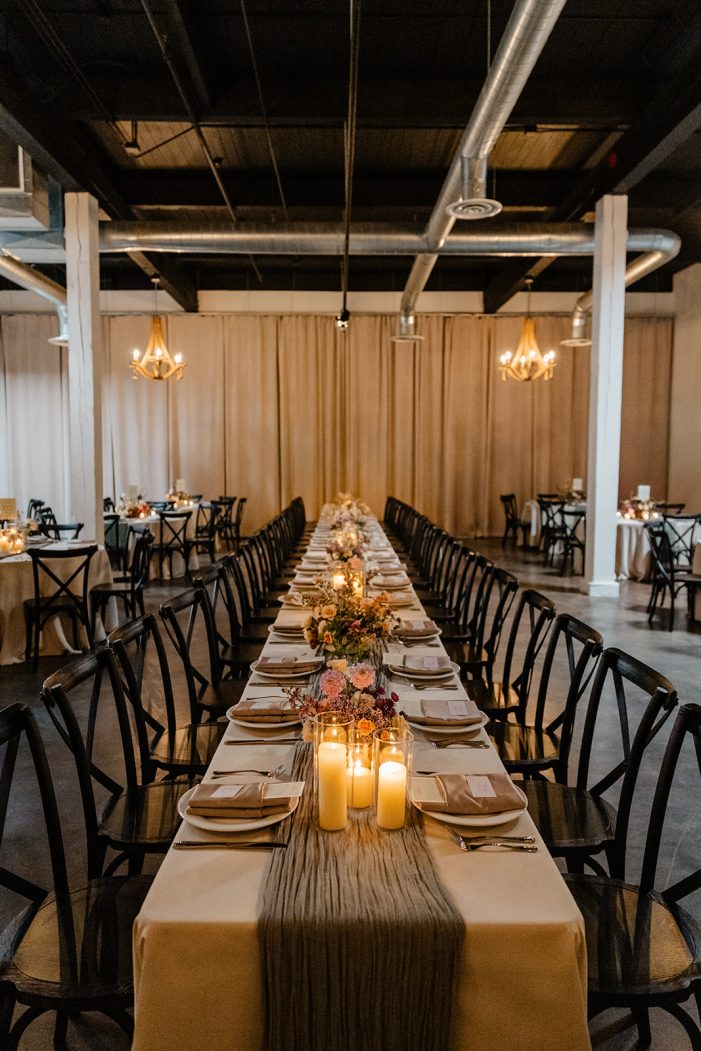 reception set up at Hideaway Cellars