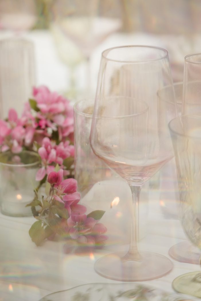 tablescape set up in a garden