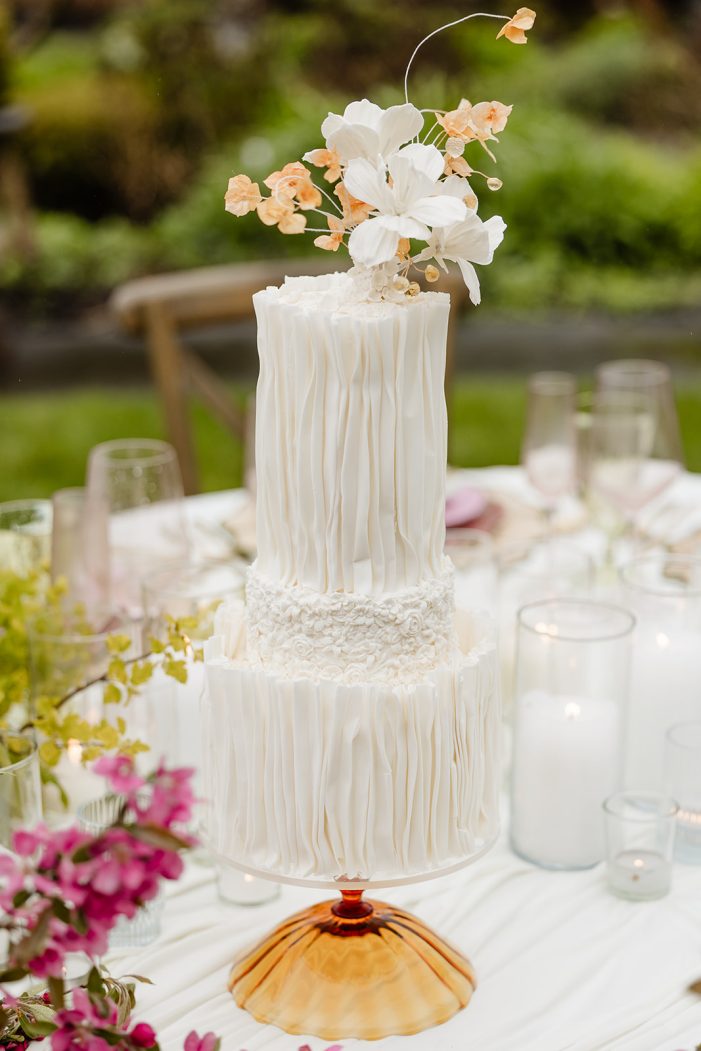 tablescape set up in a garden