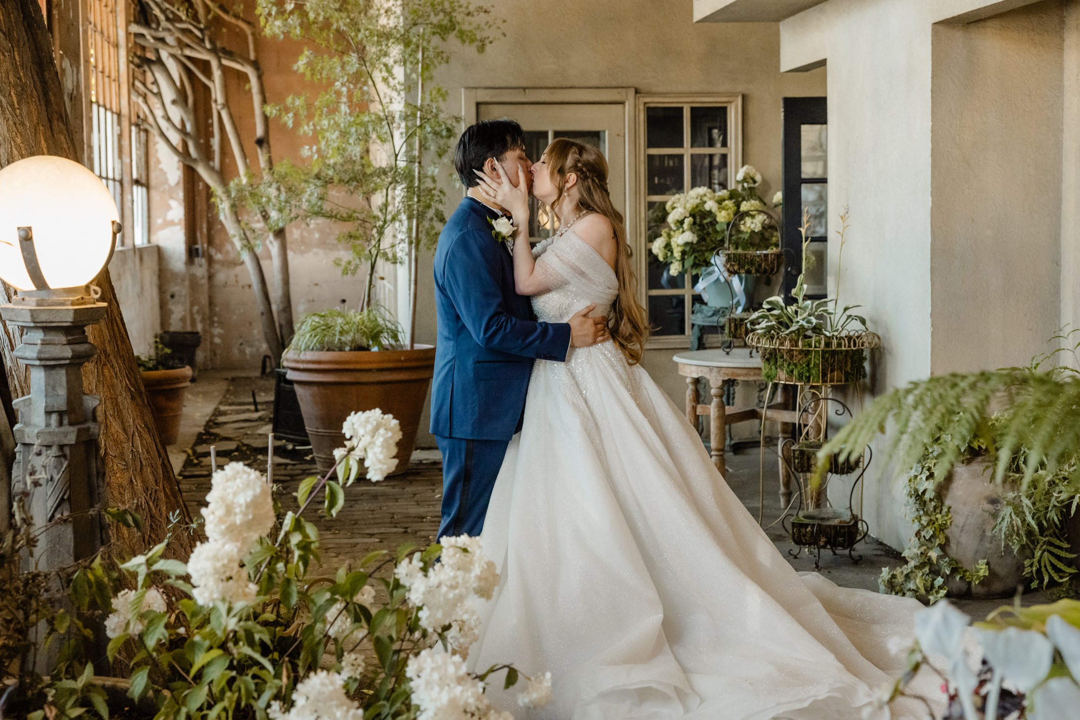 couple faces each other in The Ruins