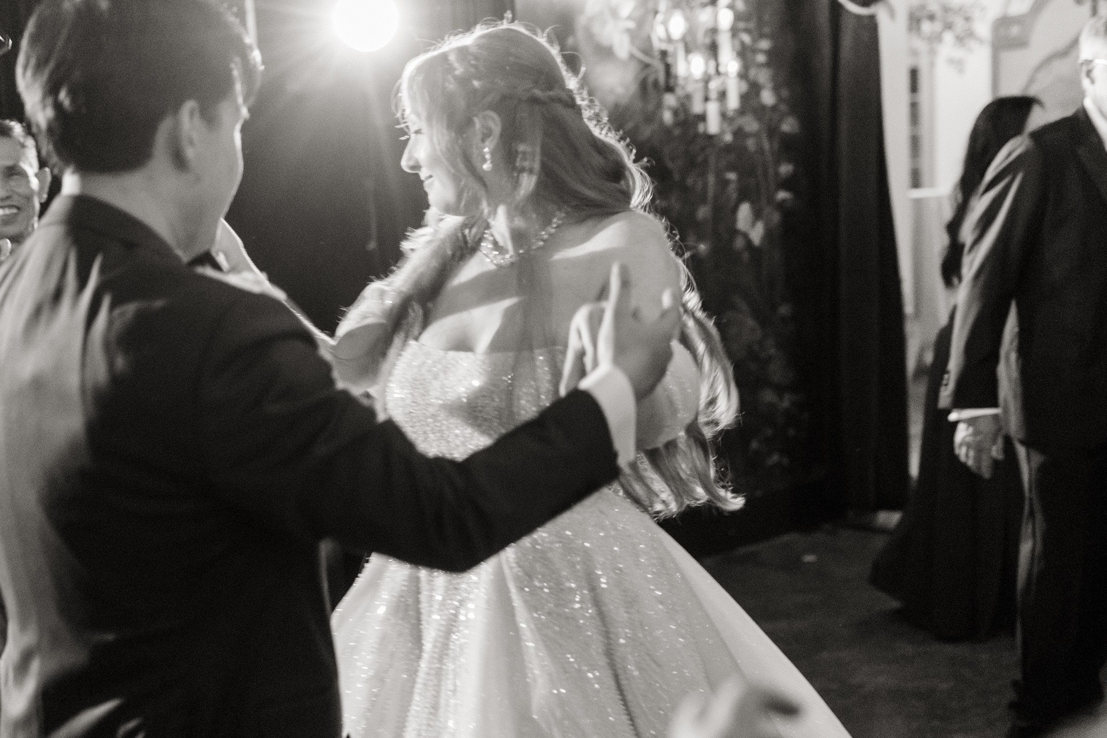 bride and groom dance at the ruins