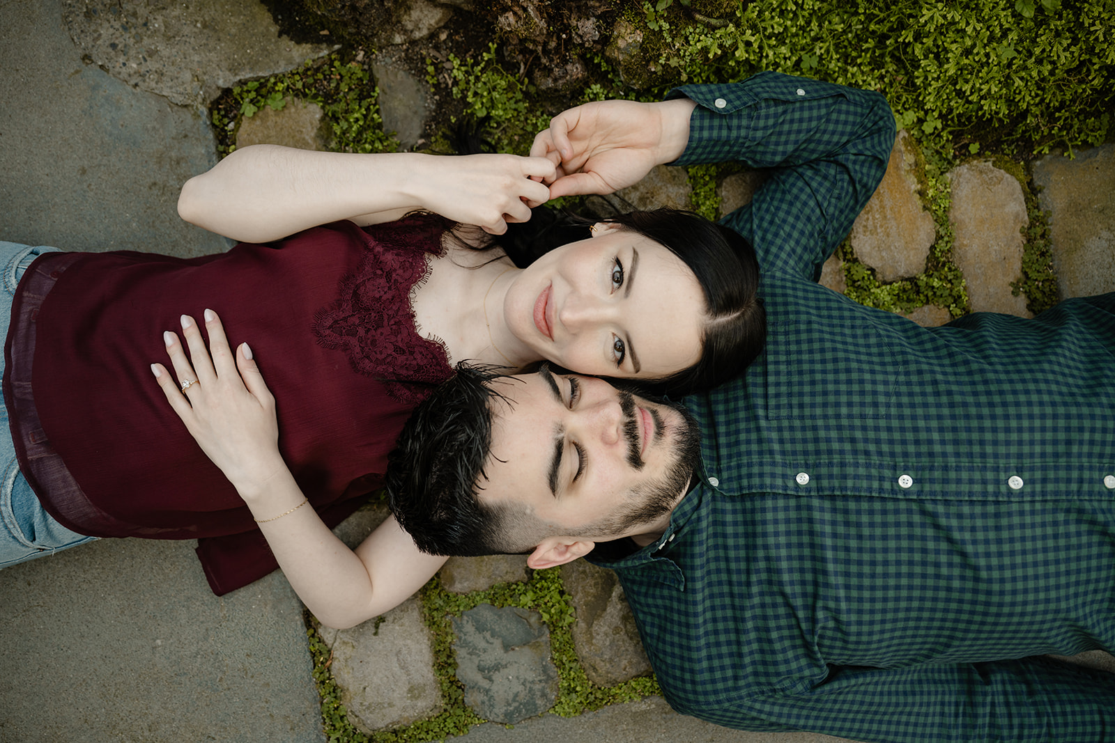 man and woman in greenhouse