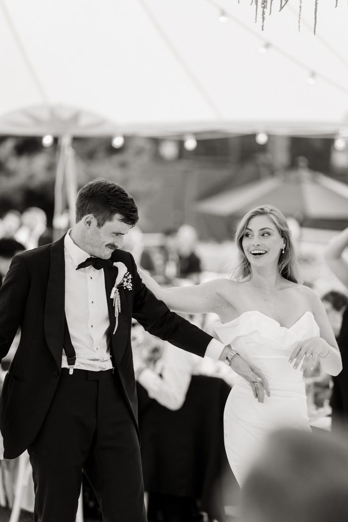 bride and groom dance