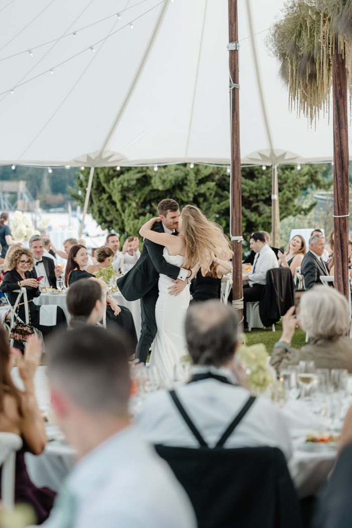 bride and groom dance