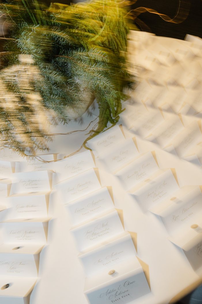 green and white florals at a wedding