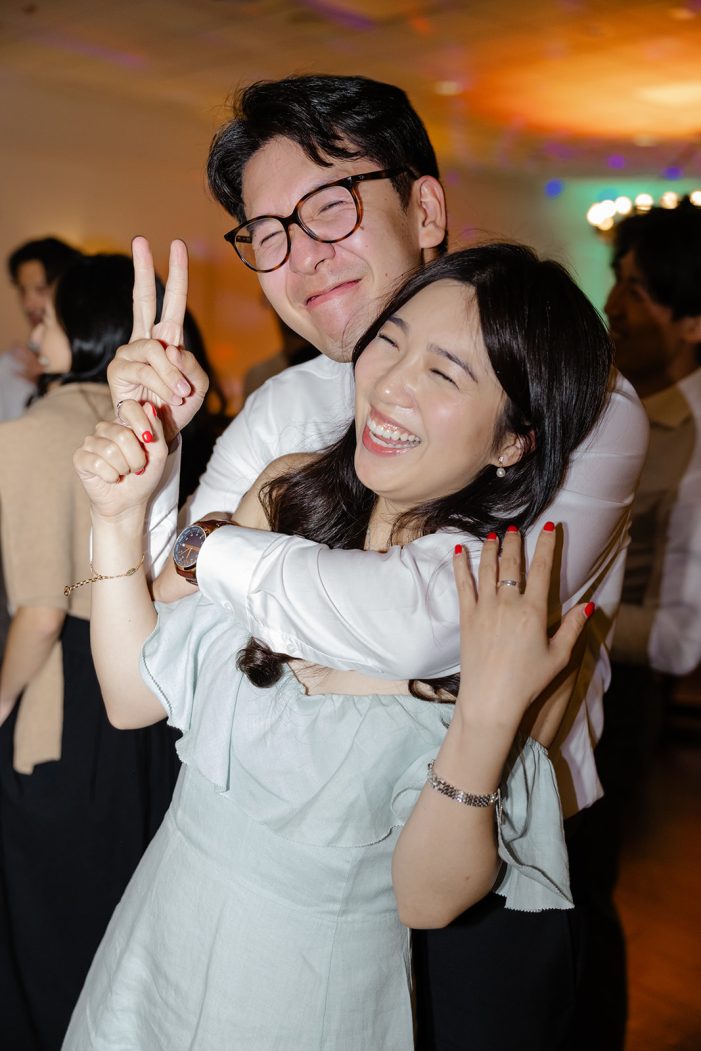 guests dancing at wedding