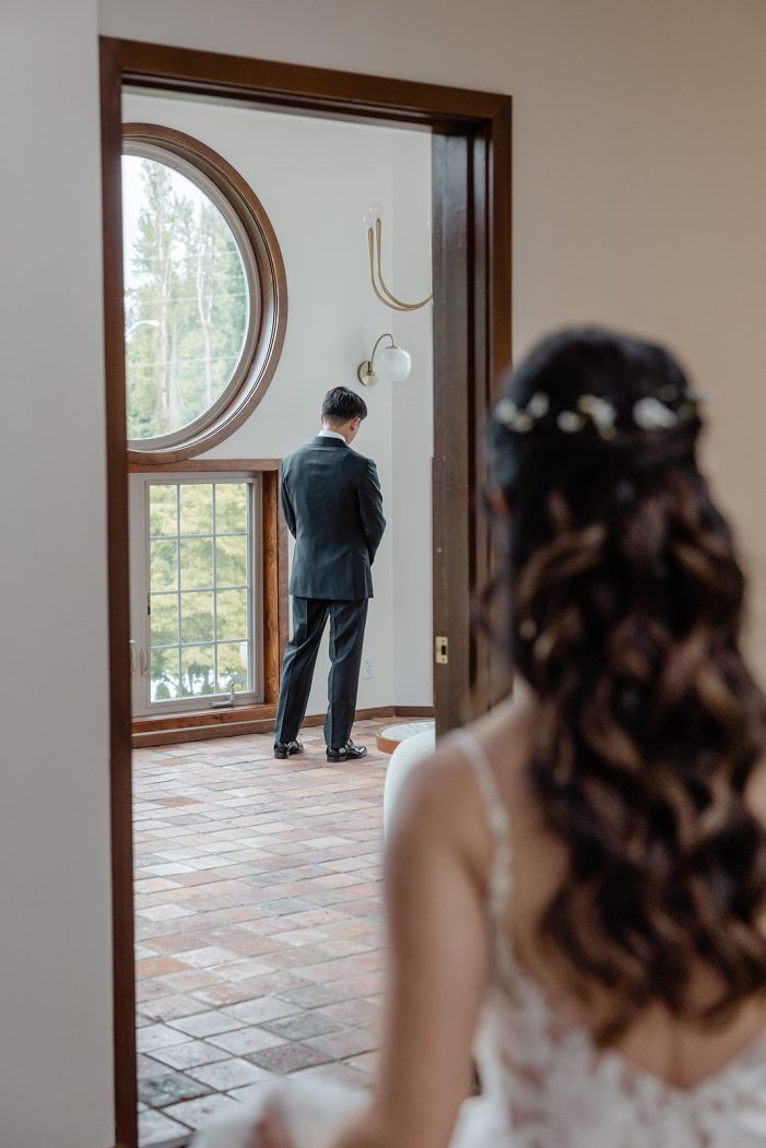 First look for bride and groom