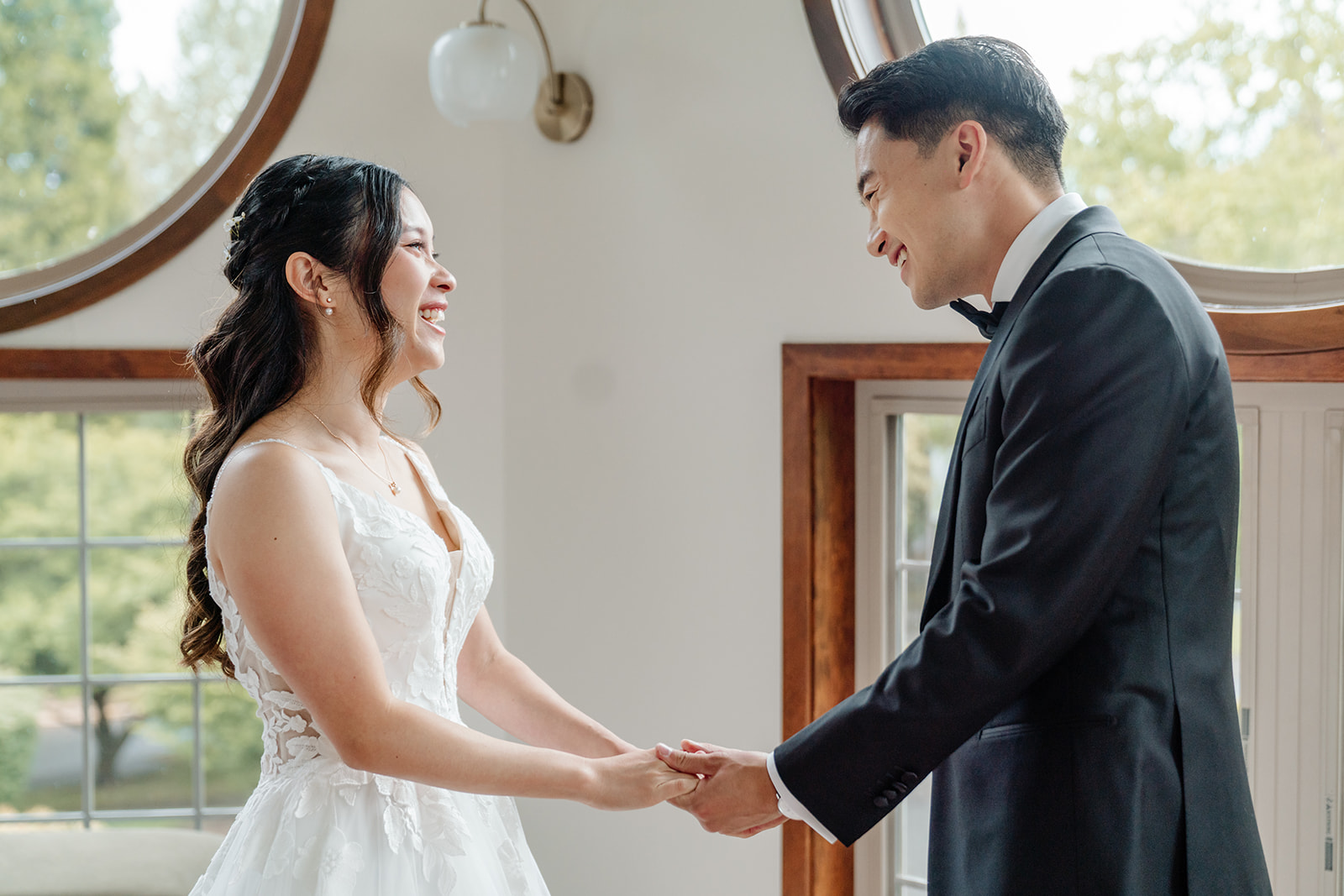First look for bride and groom